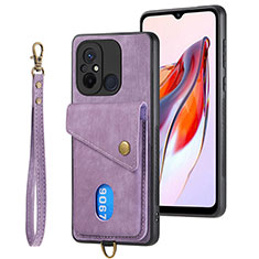 Silikon Hülle Handyhülle Ultra Dünn Schutzhülle Tasche Flexible mit Magnetisch S02D für Xiaomi Redmi 12C 4G Violett