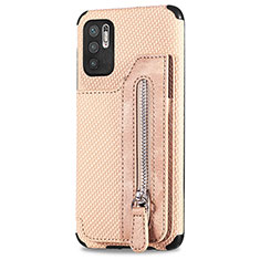 Silikon Hülle Handyhülle Ultra Dünn Schutzhülle Tasche Flexible mit Magnetisch S02D für Xiaomi Redmi Note 10 5G Gold