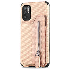 Silikon Hülle Handyhülle Ultra Dünn Schutzhülle Tasche Flexible mit Magnetisch S02D für Xiaomi Redmi Note 10T 5G Gold