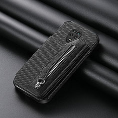 Silikon Hülle Handyhülle Ultra Dünn Schutzhülle Tasche Flexible mit Magnetisch S02D für Xiaomi Redmi Note 9 Pro Max Schwarz