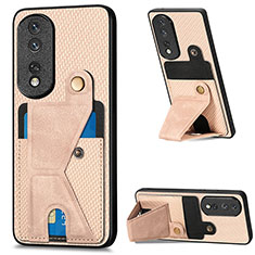 Silikon Hülle Handyhülle Ultra Dünn Schutzhülle Tasche Flexible mit Magnetisch S03D für Huawei Honor 80 Pro Flat 5G Gold