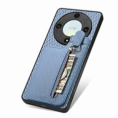 Silikon Hülle Handyhülle Ultra Dünn Schutzhülle Tasche Flexible mit Magnetisch S03D für Huawei Honor X9a 5G Blau