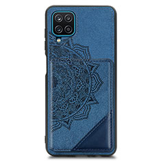 Silikon Hülle Handyhülle Ultra Dünn Schutzhülle Tasche Flexible mit Magnetisch S03D für Samsung Galaxy A12 5G Blau