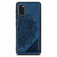 Silikon Hülle Handyhülle Ultra Dünn Schutzhülle Tasche Flexible mit Magnetisch S03D für Samsung Galaxy A41 Blau