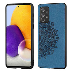 Silikon Hülle Handyhülle Ultra Dünn Schutzhülle Tasche Flexible mit Magnetisch S03D für Samsung Galaxy A52 5G Blau