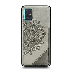 Silikon Hülle Handyhülle Ultra Dünn Schutzhülle Tasche Flexible mit Magnetisch S03D für Samsung Galaxy A71 4G A715 Grau