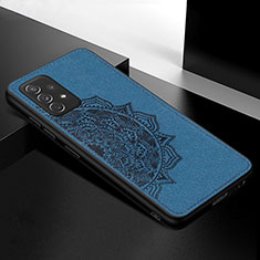 Silikon Hülle Handyhülle Ultra Dünn Schutzhülle Tasche Flexible mit Magnetisch S03D für Samsung Galaxy A72 4G Blau