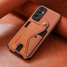 Silikon Hülle Handyhülle Ultra Dünn Schutzhülle Tasche Flexible mit Magnetisch S03D für Samsung Galaxy F13 4G Braun