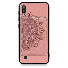 Silikon Hülle Handyhülle Ultra Dünn Schutzhülle Tasche Flexible mit Magnetisch S03D für Samsung Galaxy M10 Rosegold