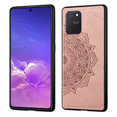 Silikon Hülle Handyhülle Ultra Dünn Schutzhülle Tasche Flexible mit Magnetisch S03D für Samsung Galaxy S10 Lite Rosegold