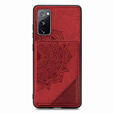 Silikon Hülle Handyhülle Ultra Dünn Schutzhülle Tasche Flexible mit Magnetisch S03D für Samsung Galaxy S20 FE (2022) 5G Rot