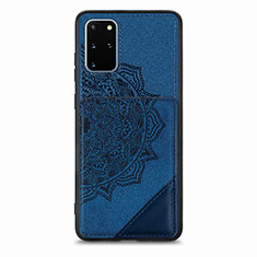 Silikon Hülle Handyhülle Ultra Dünn Schutzhülle Tasche Flexible mit Magnetisch S03D für Samsung Galaxy S20 Plus Blau