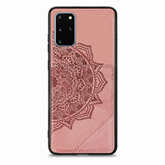 Silikon Hülle Handyhülle Ultra Dünn Schutzhülle Tasche Flexible mit Magnetisch S03D für Samsung Galaxy S20 Plus Rosegold