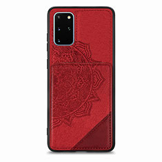 Silikon Hülle Handyhülle Ultra Dünn Schutzhülle Tasche Flexible mit Magnetisch S03D für Samsung Galaxy S20 Plus Rot