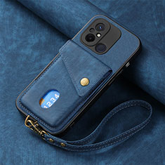 Silikon Hülle Handyhülle Ultra Dünn Schutzhülle Tasche Flexible mit Magnetisch S03D für Xiaomi Redmi 12C 4G Blau