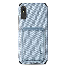 Silikon Hülle Handyhülle Ultra Dünn Schutzhülle Tasche Flexible mit Magnetisch S03D für Xiaomi Redmi 9i Blau