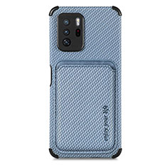 Silikon Hülle Handyhülle Ultra Dünn Schutzhülle Tasche Flexible mit Magnetisch S03D für Xiaomi Redmi Note 10 Pro 5G Blau