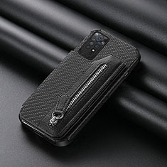 Silikon Hülle Handyhülle Ultra Dünn Schutzhülle Tasche Flexible mit Magnetisch S03D für Xiaomi Redmi Note 11S 4G Schwarz