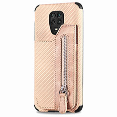 Silikon Hülle Handyhülle Ultra Dünn Schutzhülle Tasche Flexible mit Magnetisch S03D für Xiaomi Redmi Note 9 Pro Max Gold