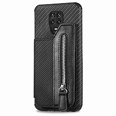 Silikon Hülle Handyhülle Ultra Dünn Schutzhülle Tasche Flexible mit Magnetisch S03D für Xiaomi Redmi Note 9 Pro Max Schwarz