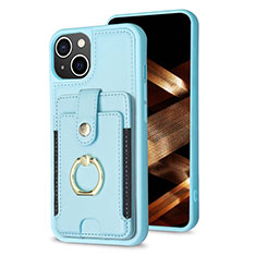 Silikon Hülle Handyhülle Ultra Dünn Schutzhülle Tasche Flexible mit Magnetisch S04D für Apple iPhone 13 Hellblau