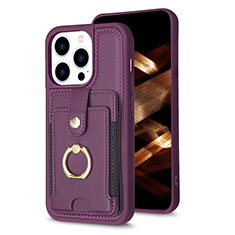 Silikon Hülle Handyhülle Ultra Dünn Schutzhülle Tasche Flexible mit Magnetisch S04D für Apple iPhone 13 Pro Max Violett