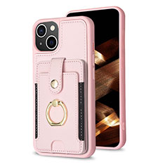 Silikon Hülle Handyhülle Ultra Dünn Schutzhülle Tasche Flexible mit Magnetisch S04D für Apple iPhone 14 Plus Rosegold