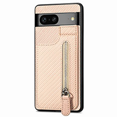 Silikon Hülle Handyhülle Ultra Dünn Schutzhülle Tasche Flexible mit Magnetisch S04D für Google Pixel 7a 5G Rosegold