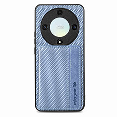 Silikon Hülle Handyhülle Ultra Dünn Schutzhülle Tasche Flexible mit Magnetisch S04D für Huawei Honor X9a 5G Blau