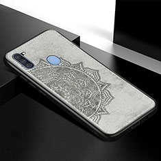 Silikon Hülle Handyhülle Ultra Dünn Schutzhülle Tasche Flexible mit Magnetisch S04D für Samsung Galaxy A11 Grau