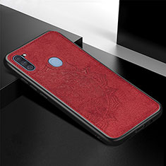 Silikon Hülle Handyhülle Ultra Dünn Schutzhülle Tasche Flexible mit Magnetisch S04D für Samsung Galaxy A11 Rot