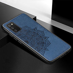 Silikon Hülle Handyhülle Ultra Dünn Schutzhülle Tasche Flexible mit Magnetisch S04D für Samsung Galaxy M02s Blau
