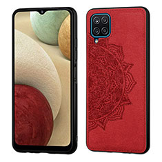 Silikon Hülle Handyhülle Ultra Dünn Schutzhülle Tasche Flexible mit Magnetisch S04D für Samsung Galaxy M12 Rot