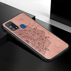 Silikon Hülle Handyhülle Ultra Dünn Schutzhülle Tasche Flexible mit Magnetisch S04D für Samsung Galaxy M31 Prime Edition Rosegold