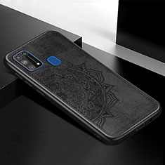 Silikon Hülle Handyhülle Ultra Dünn Schutzhülle Tasche Flexible mit Magnetisch S04D für Samsung Galaxy M31 Schwarz
