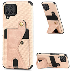 Silikon Hülle Handyhülle Ultra Dünn Schutzhülle Tasche Flexible mit Magnetisch S04D für Samsung Galaxy M32 4G Gold
