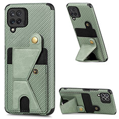 Silikon Hülle Handyhülle Ultra Dünn Schutzhülle Tasche Flexible mit Magnetisch S04D für Samsung Galaxy M32 4G Grün