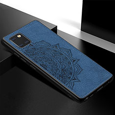 Silikon Hülle Handyhülle Ultra Dünn Schutzhülle Tasche Flexible mit Magnetisch S04D für Samsung Galaxy M60s Blau