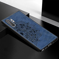 Silikon Hülle Handyhülle Ultra Dünn Schutzhülle Tasche Flexible mit Magnetisch S04D für Samsung Galaxy Note 10 Plus 5G Blau