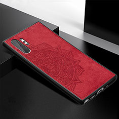 Silikon Hülle Handyhülle Ultra Dünn Schutzhülle Tasche Flexible mit Magnetisch S04D für Samsung Galaxy Note 10 Plus 5G Rot