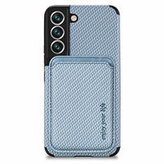 Silikon Hülle Handyhülle Ultra Dünn Schutzhülle Tasche Flexible mit Magnetisch S04D für Samsung Galaxy S23 Plus 5G Blau