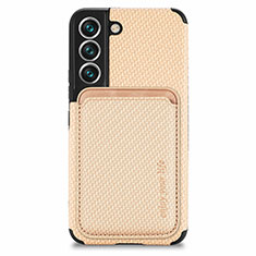 Silikon Hülle Handyhülle Ultra Dünn Schutzhülle Tasche Flexible mit Magnetisch S04D für Samsung Galaxy S24 5G Gold