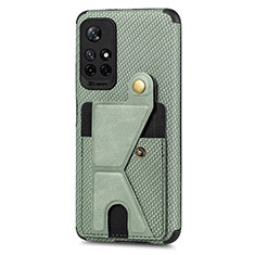 Silikon Hülle Handyhülle Ultra Dünn Schutzhülle Tasche Flexible mit Magnetisch S04D für Xiaomi Poco M4 Pro 5G Grün