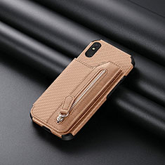 Silikon Hülle Handyhülle Ultra Dünn Schutzhülle Tasche Flexible mit Magnetisch S04D für Xiaomi Redmi 9i Gold