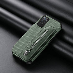 Silikon Hülle Handyhülle Ultra Dünn Schutzhülle Tasche Flexible mit Magnetisch S04D für Xiaomi Redmi Note 11 Pro 4G Grün