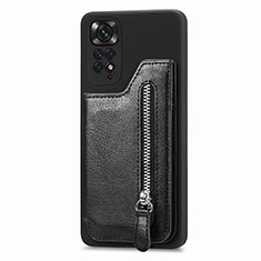 Silikon Hülle Handyhülle Ultra Dünn Schutzhülle Tasche Flexible mit Magnetisch S04D für Xiaomi Redmi Note 11S 4G Schwarz