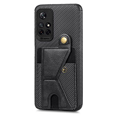 Silikon Hülle Handyhülle Ultra Dünn Schutzhülle Tasche Flexible mit Magnetisch S04D für Xiaomi Redmi Note 11T 5G Schwarz