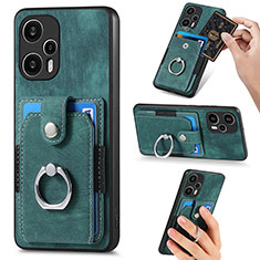 Silikon Hülle Handyhülle Ultra Dünn Schutzhülle Tasche Flexible mit Magnetisch S04D für Xiaomi Redmi Note 12 Turbo 5G Grün