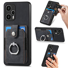 Silikon Hülle Handyhülle Ultra Dünn Schutzhülle Tasche Flexible mit Magnetisch S04D für Xiaomi Redmi Note 12 Turbo 5G Schwarz