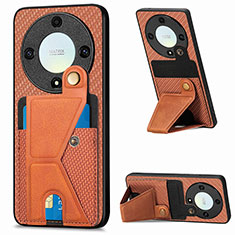 Silikon Hülle Handyhülle Ultra Dünn Schutzhülle Tasche Flexible mit Magnetisch S05D für Huawei Honor X9a 5G Braun